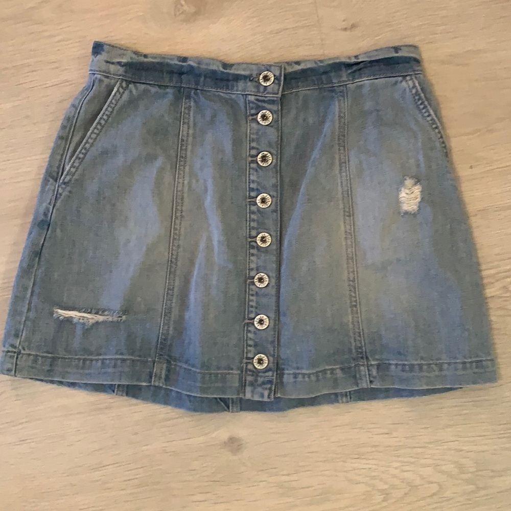 Light denim skirt